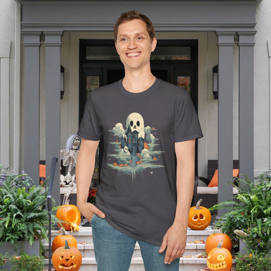 Creepy Ghost 14 Adult T-shirt