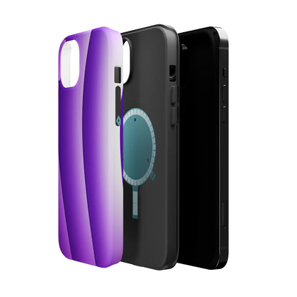 Purple Gradient Stripes MagSafe® Compatible Tough Case for iPhone