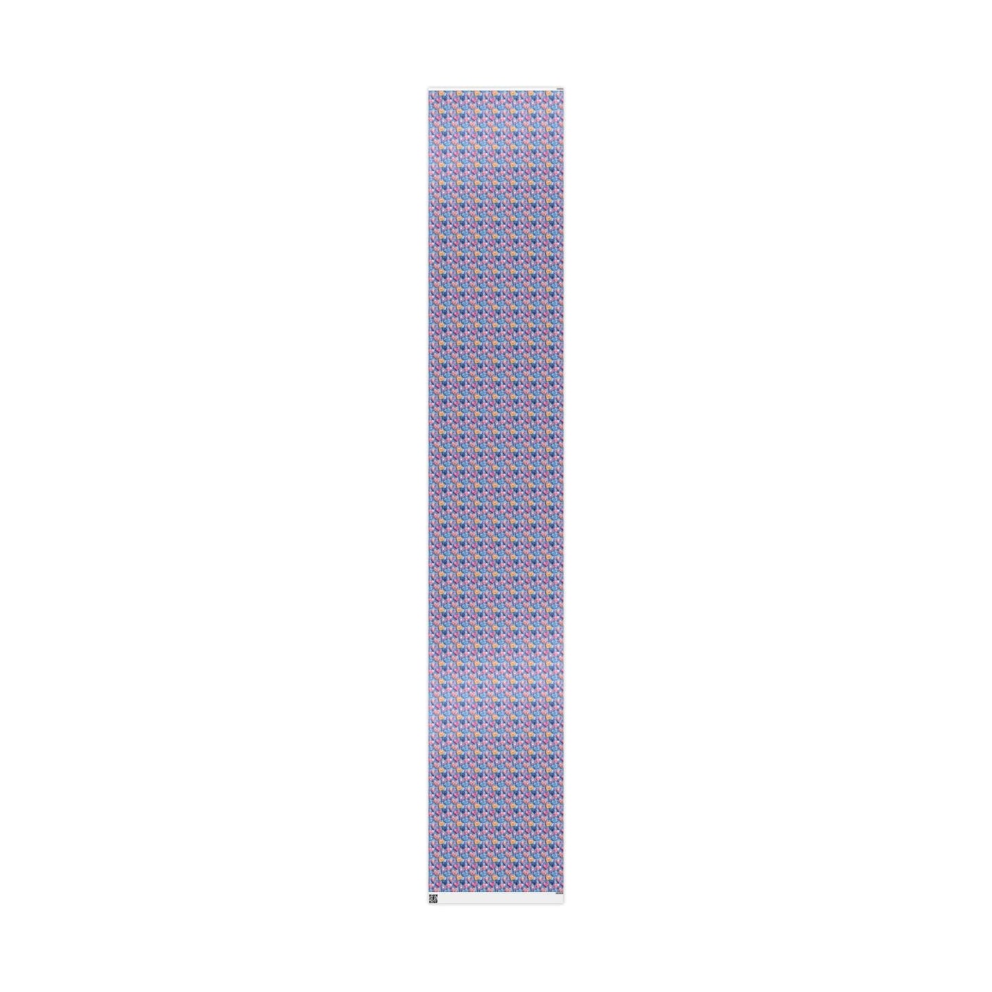 Color Pop Stitched Hearts Wrapping Paper
