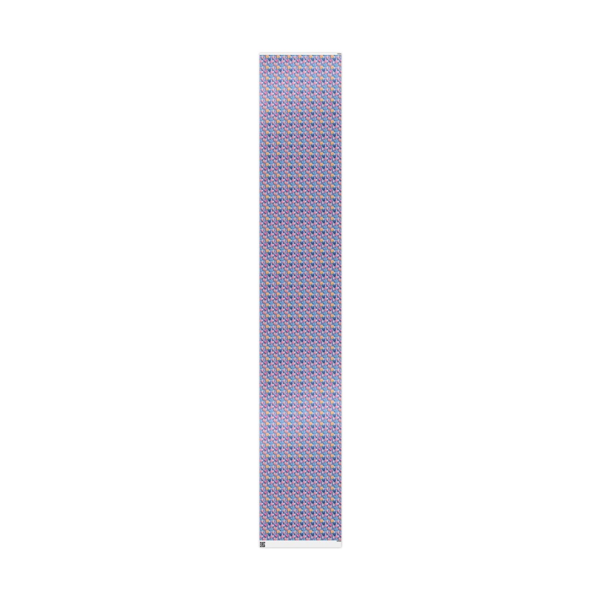 Color Pop Stitched Hearts Wrapping Paper