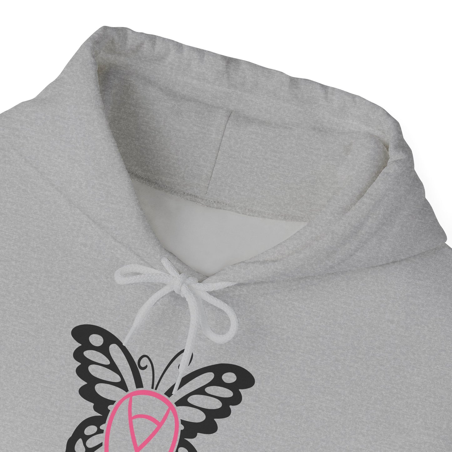 Butterfly Pink Support Ribbon Adult Heavy Blend™ Hoodie