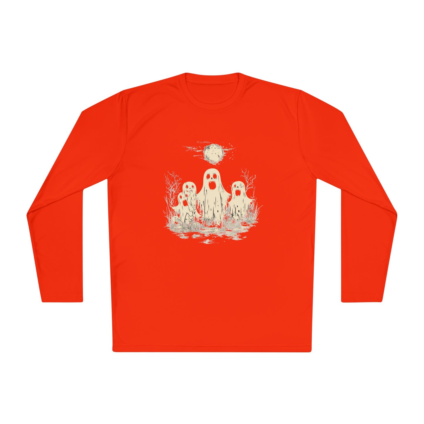 Creepy Ghost Trio Adult Long Sleeve Tee