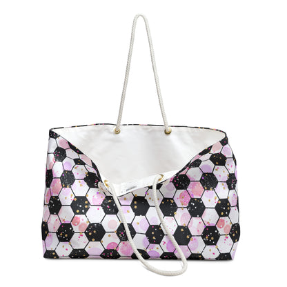 Pink Soccer Fever Weekender Bag
