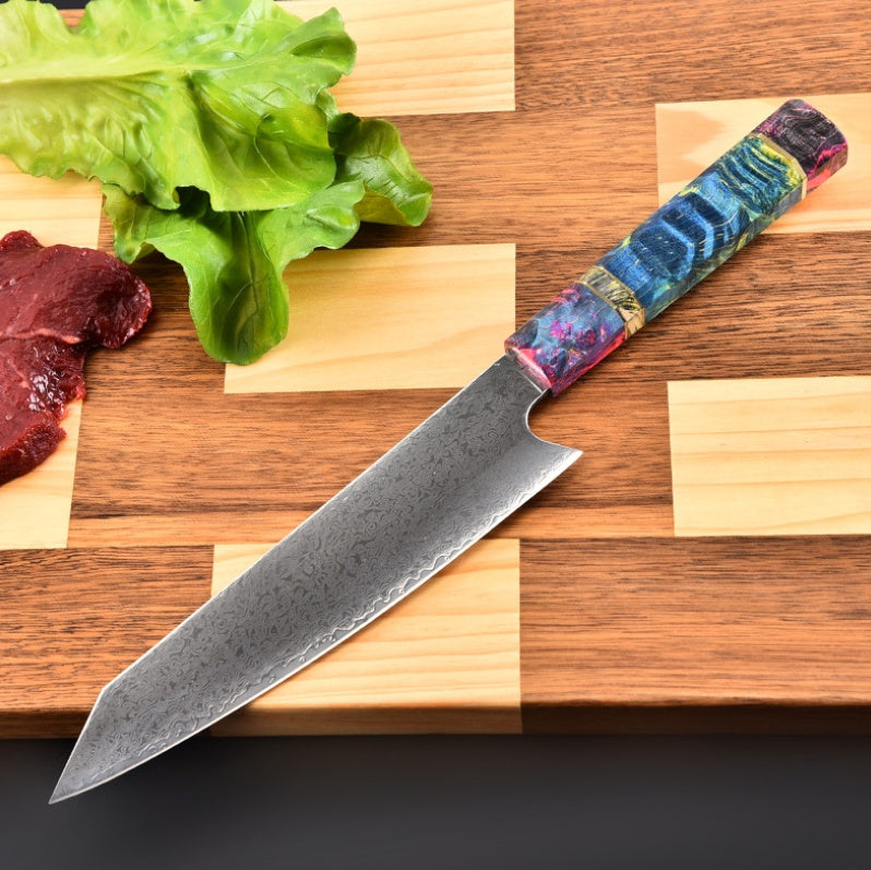 8 inch Damascus Steel Chef Knife With Ornate Handle