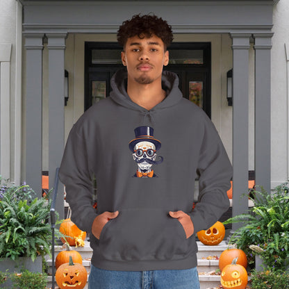 Top Hat & Mustache Skull Heavy Blend™ Hooded Sweatshirt