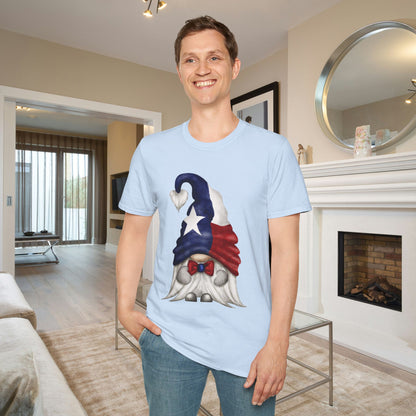 Texas Bowtie Gnome Adult T-shirt
