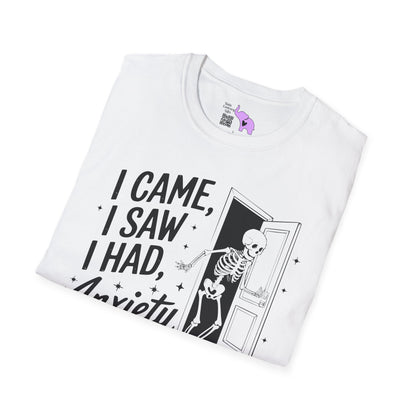 I Came I Saw I Had Anxiety So I Left Adult T-shirt