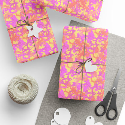 Sunset Sorbet Camo Wrapping Paper