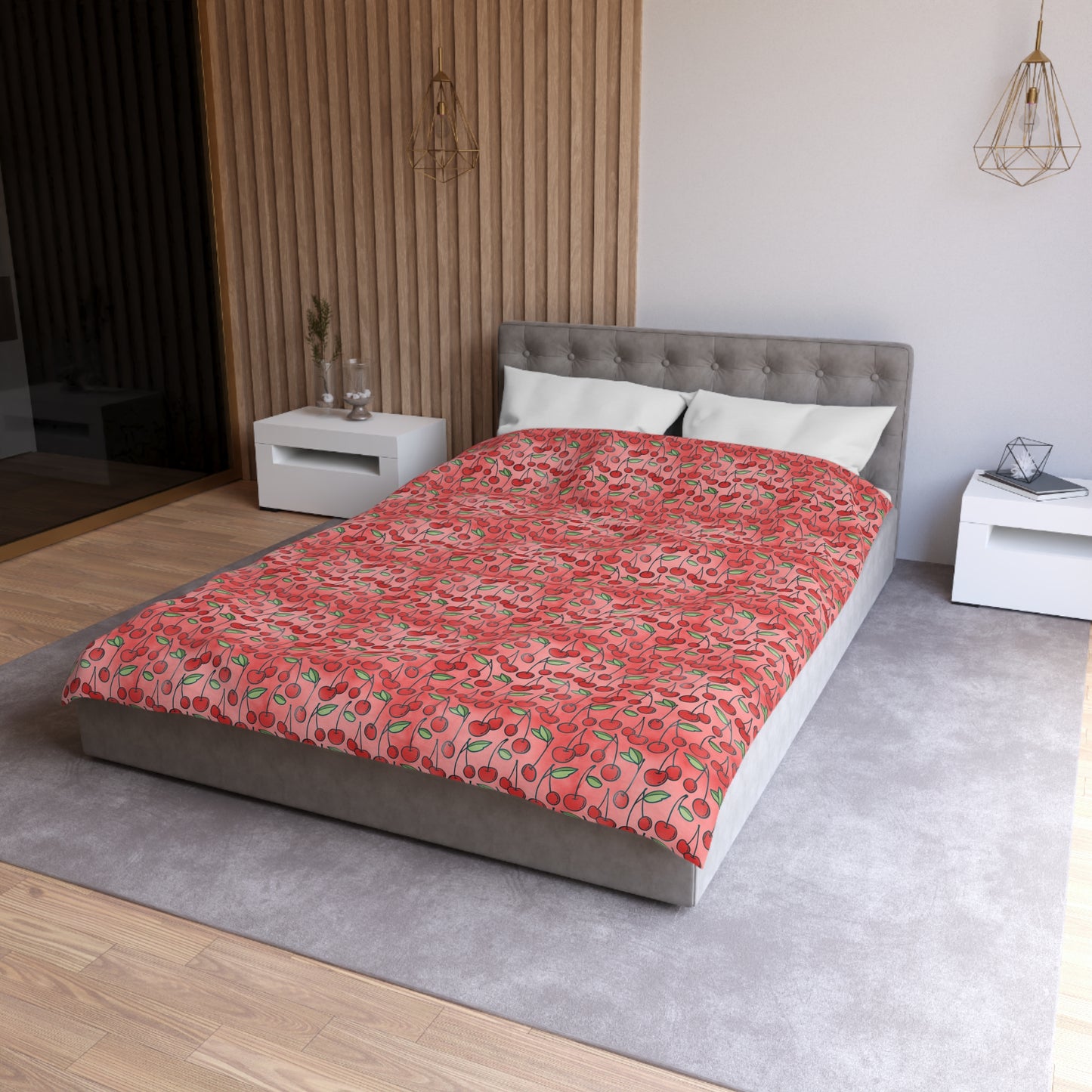 Cherry Bombshell Microfiber Duvet Cover