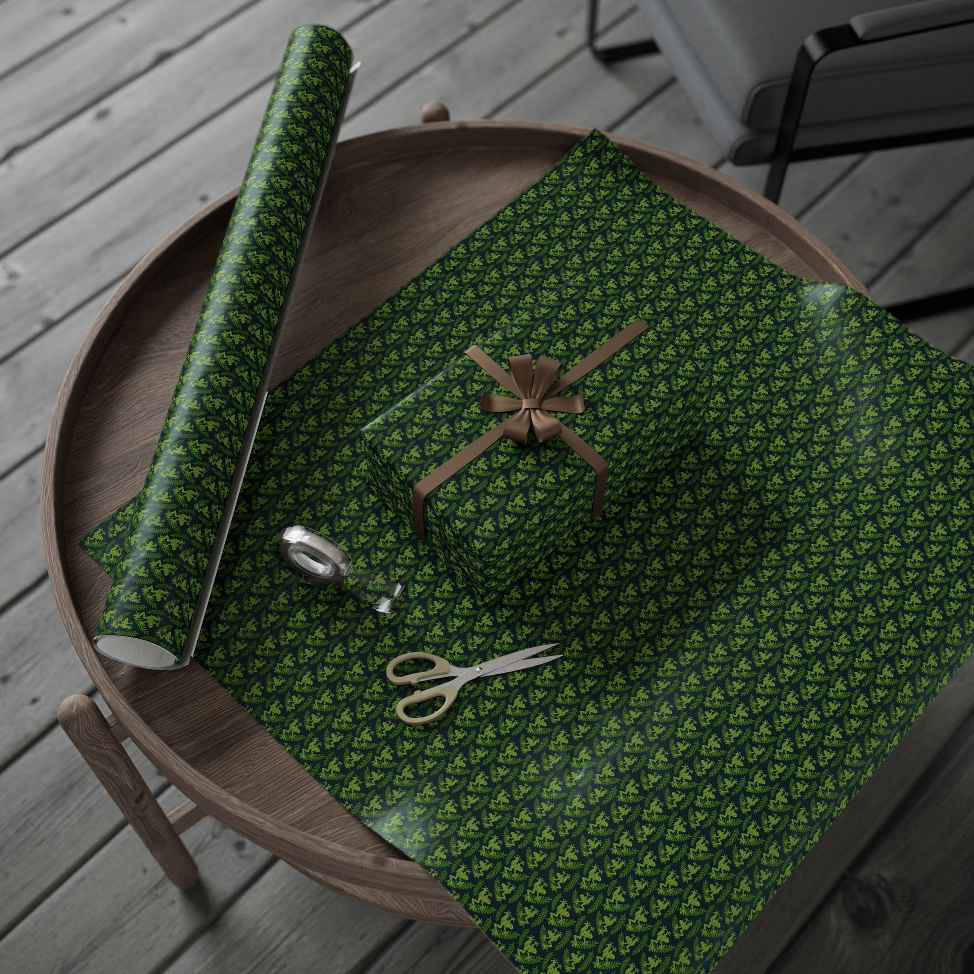 Emerald Canopy Frogs Wrapping Paper