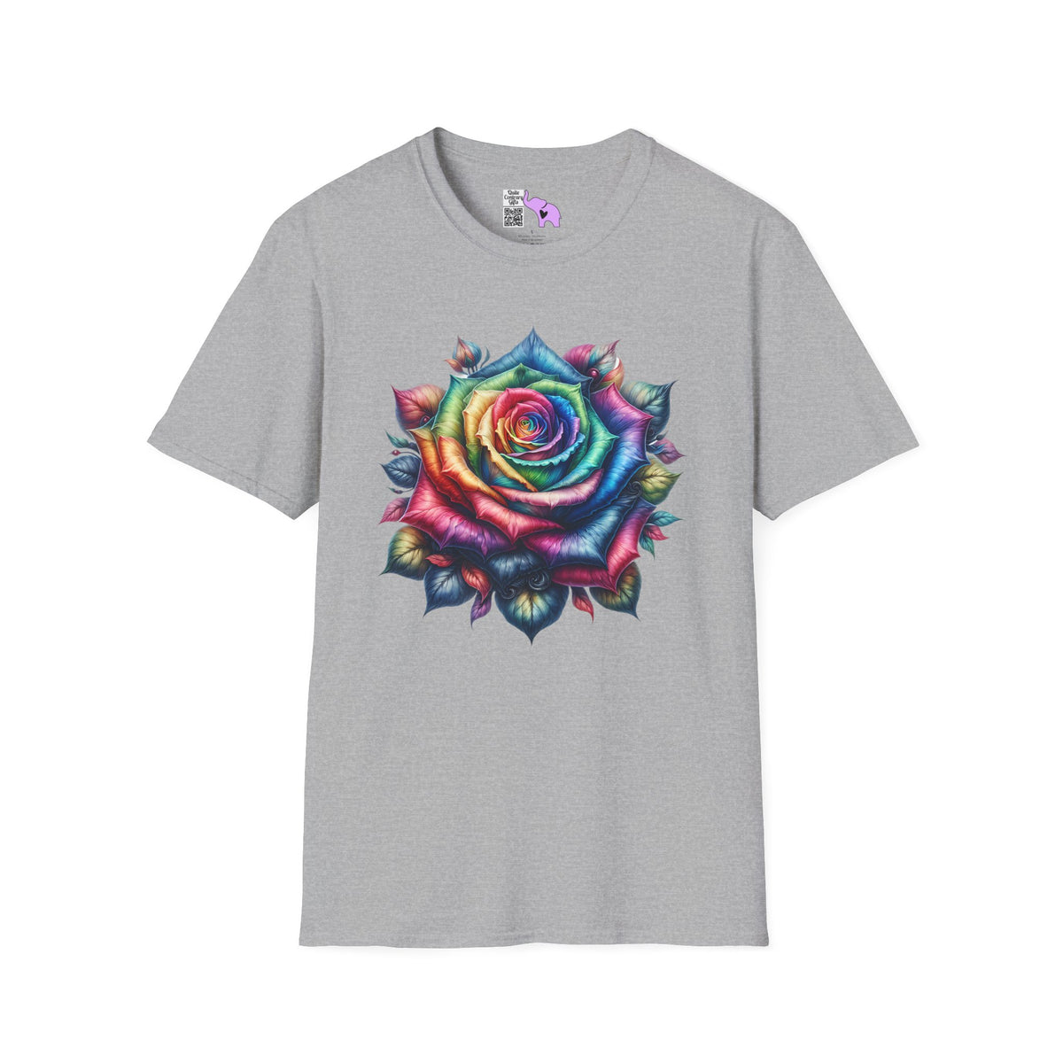 Colorful Rose Adult T-shirt