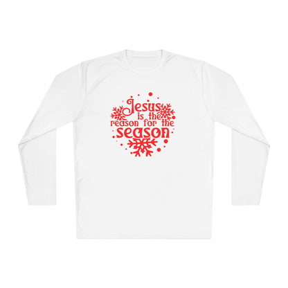 Jesus Is The Reason For The Season Snowflake Adult Long Sleeve Tee