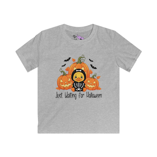 Just Waiting for Halloween Youth Softstyle Tee