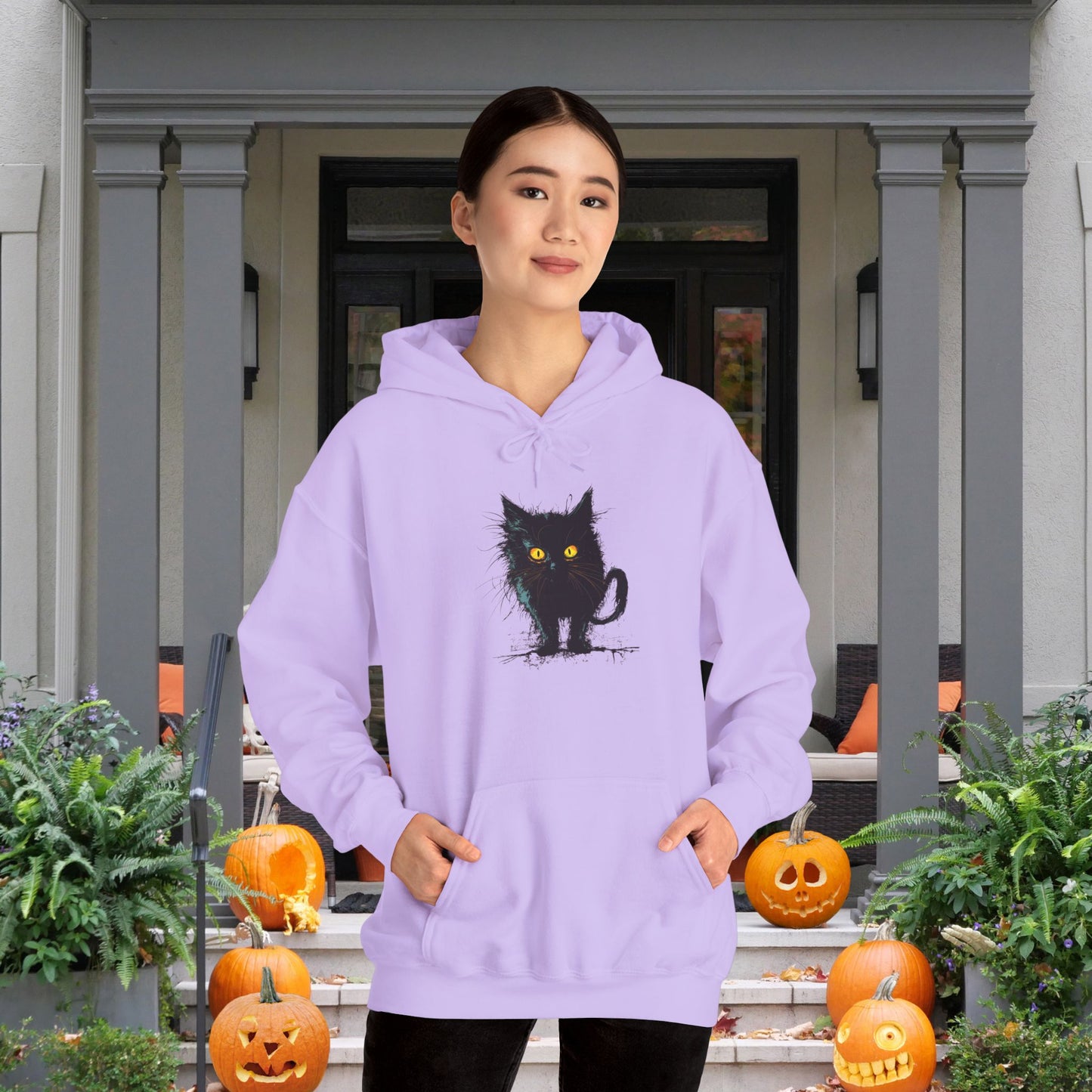 Black Kitten Heavy Blend™ Hooded Sweatshirt