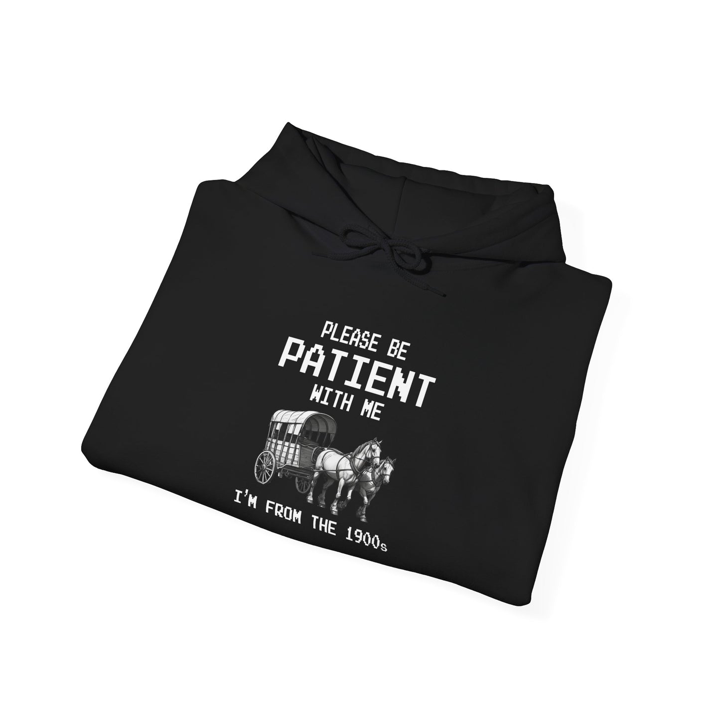 Please Be Patient With Me (Carriage) Heavy Blend™ Hooded Sweatshirt