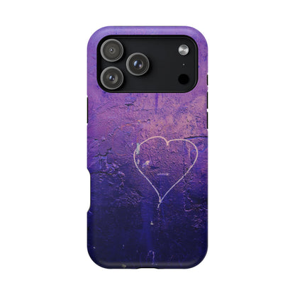 Purple Heart Wall MagSafe® Compatible Tough Case for iPhone