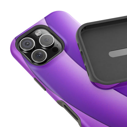 Purple Gradient Stripes MagSafe® Compatible Tough Case for iPhone