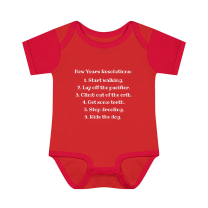 New Years Resolutions (Baby) Infant Baby Rib Bodysuit