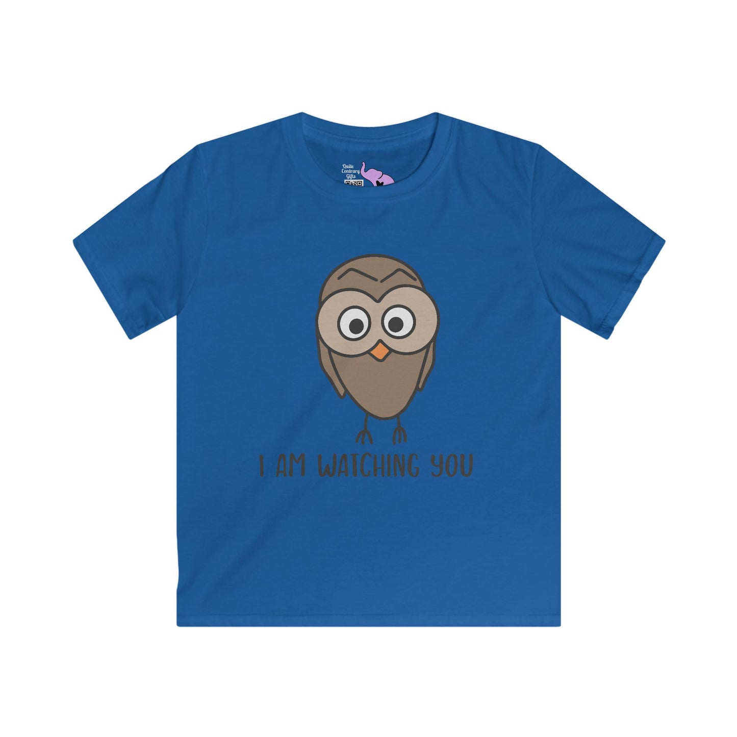I Am Watching You (Owl) Kids Softstyle Tee