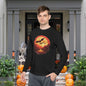 Creepy Bats Over Moon 2 Adult Long Sleeve Tee