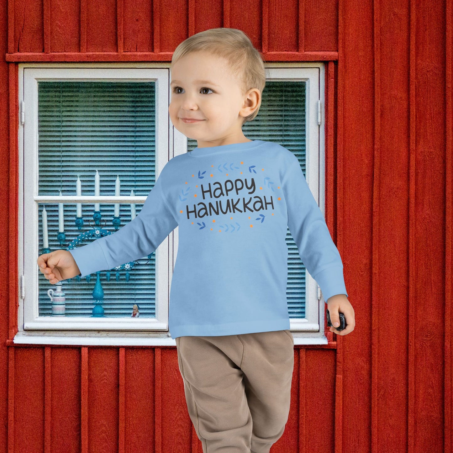Happy Hanukkah 4 Toddler Long Sleeve Tee
