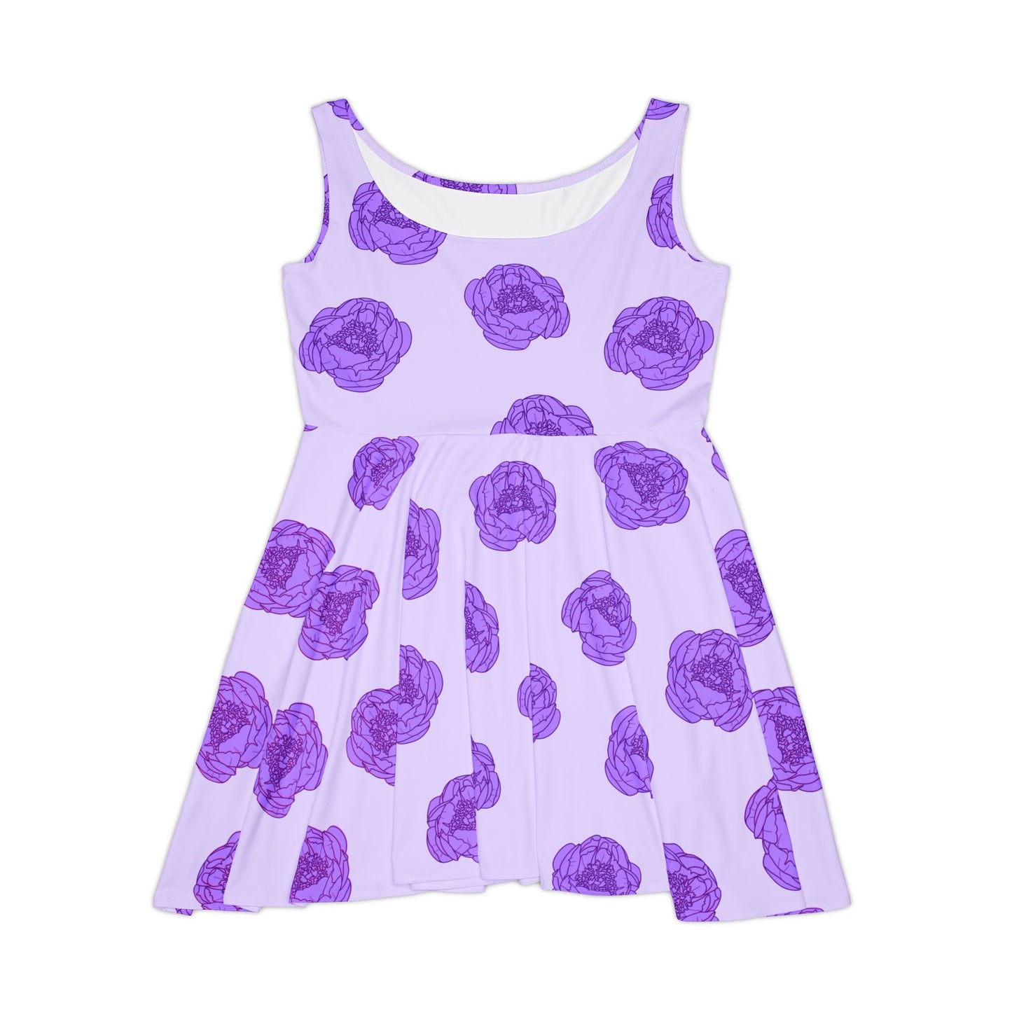 Lilac Mist Peonies Women's Skater Dress