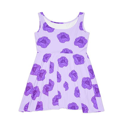 Lilac Mist Peonies Women's Skater Dress