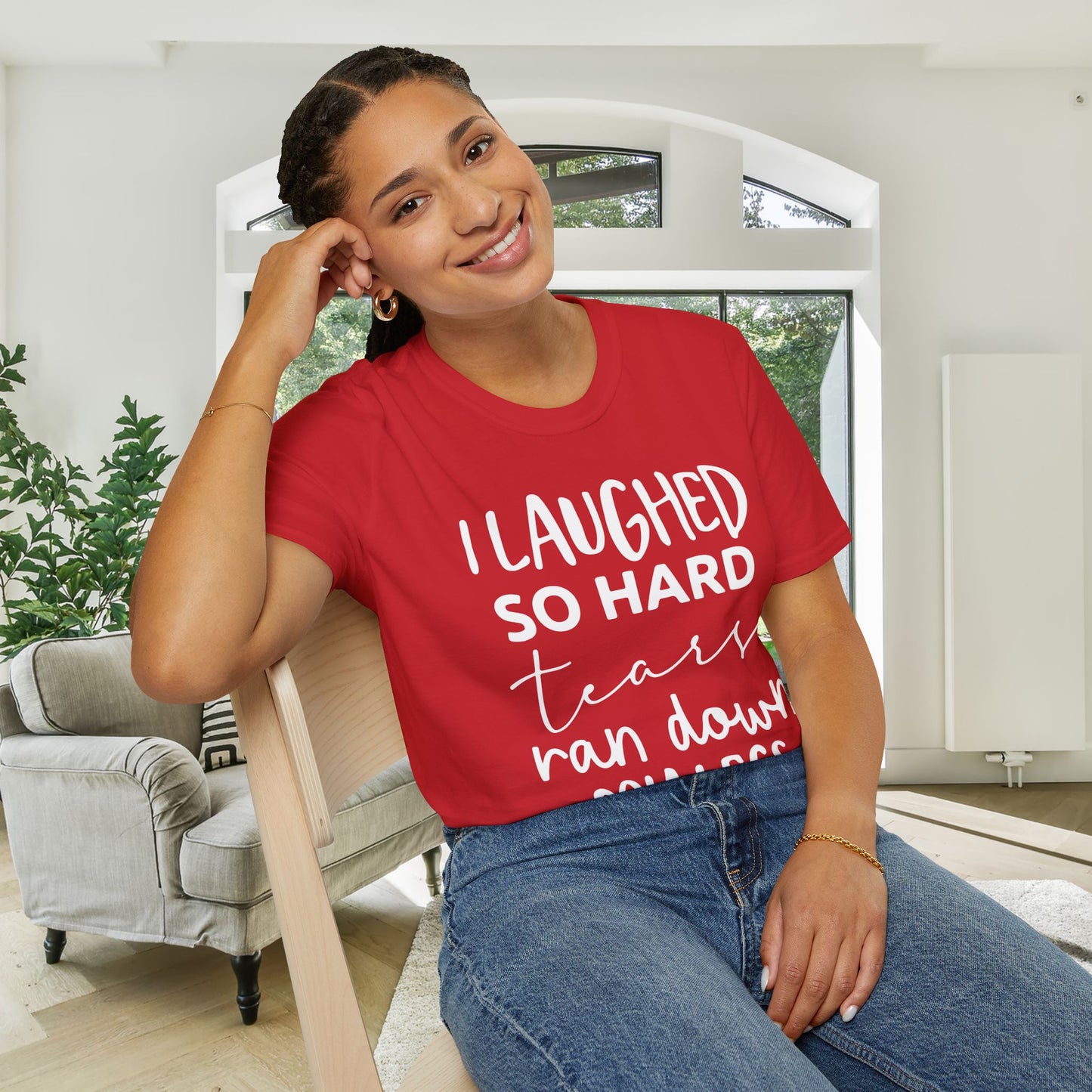 I Laughed So Hard Tears Ran Down My Legs Adult T-shirt