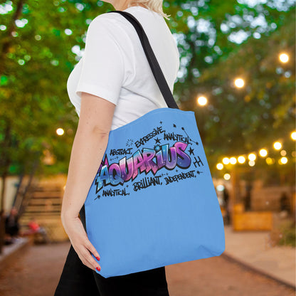 Aquarius Street Art Canvas Tote Bag
