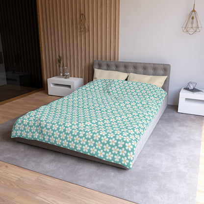Tealberry Blooms Microfiber Duvet Cover