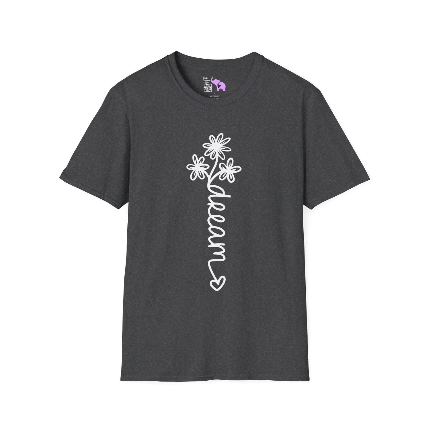 Dreams (Vertical, Floral) Adult T-shirt