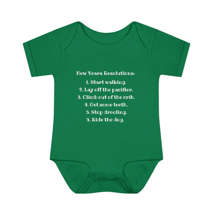 New Years Resolutions (Baby) Infant Baby Rib Bodysuit