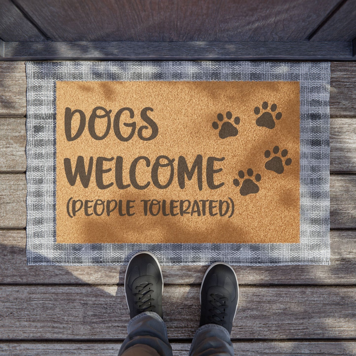 Dogs Welcome (People Tolerated) Coconut Fiber Doormat