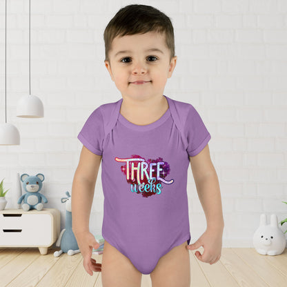 Stardust Baby Milestone Bodysuit-Three Weeks