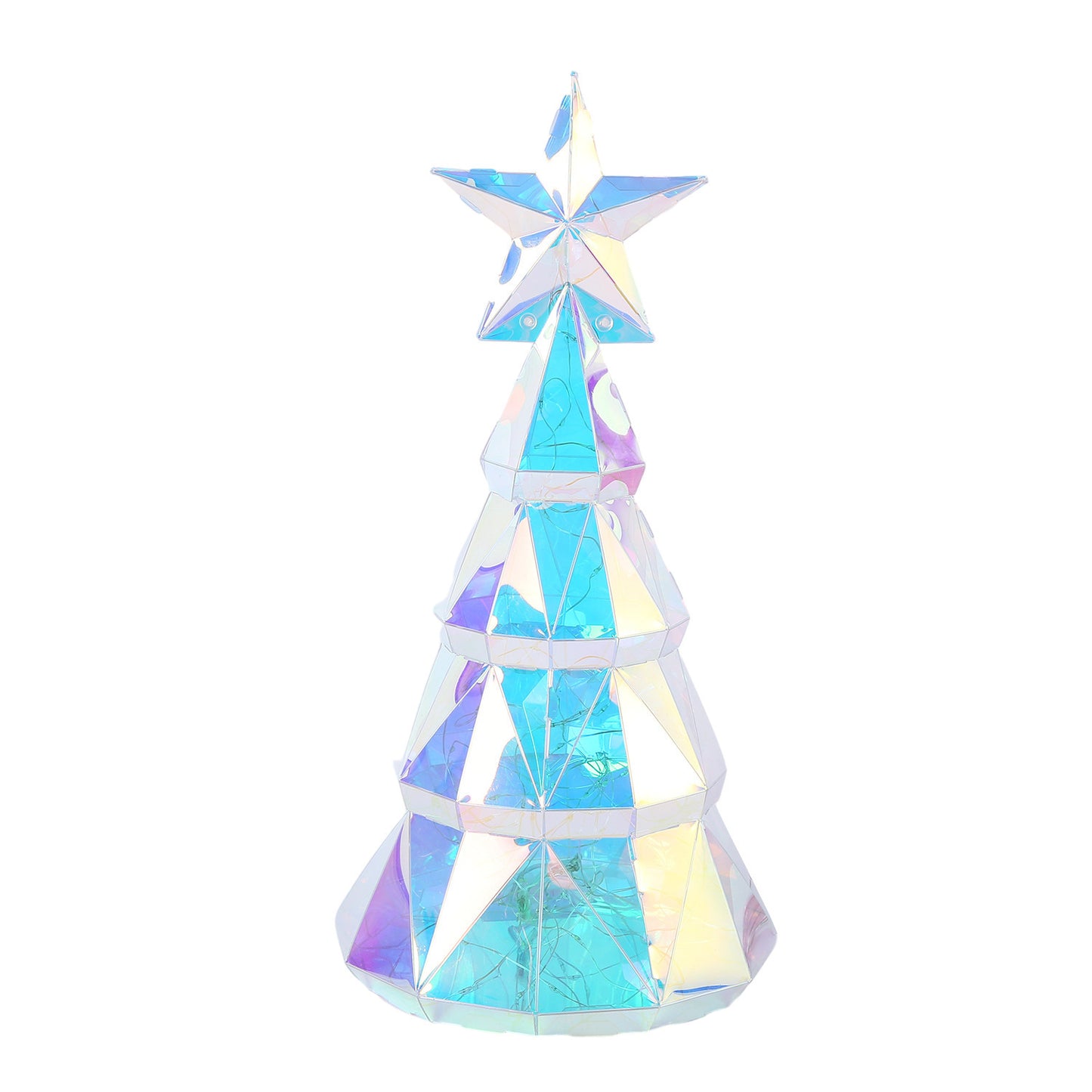 Colorful Iridescent Luminous Christmas Tree