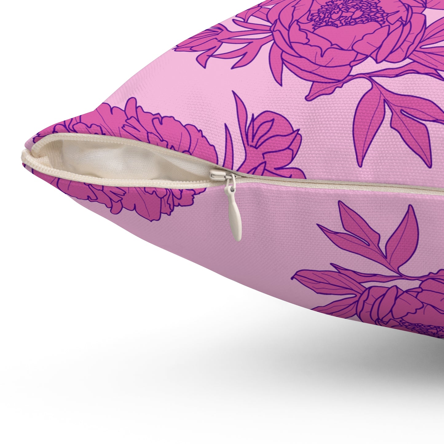 Bubblegum Bloom Peonies Throw Pillow
