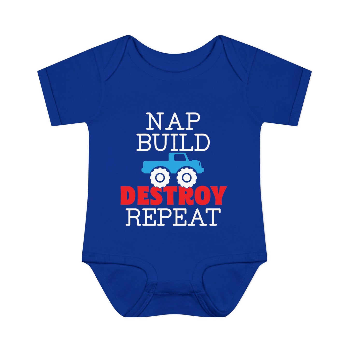 Nap Build Destroy Repeat Infant Baby Rib Bodysuit