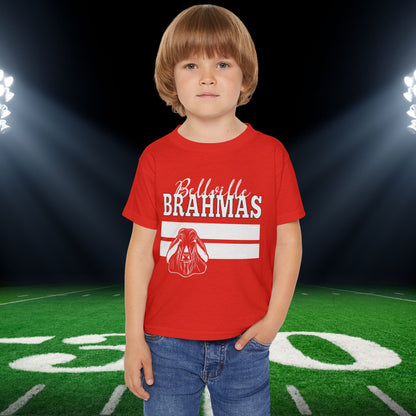 Ballville Brahmas w/Mascot & Stripes Heavy Cotton™ Toddler T-shirt