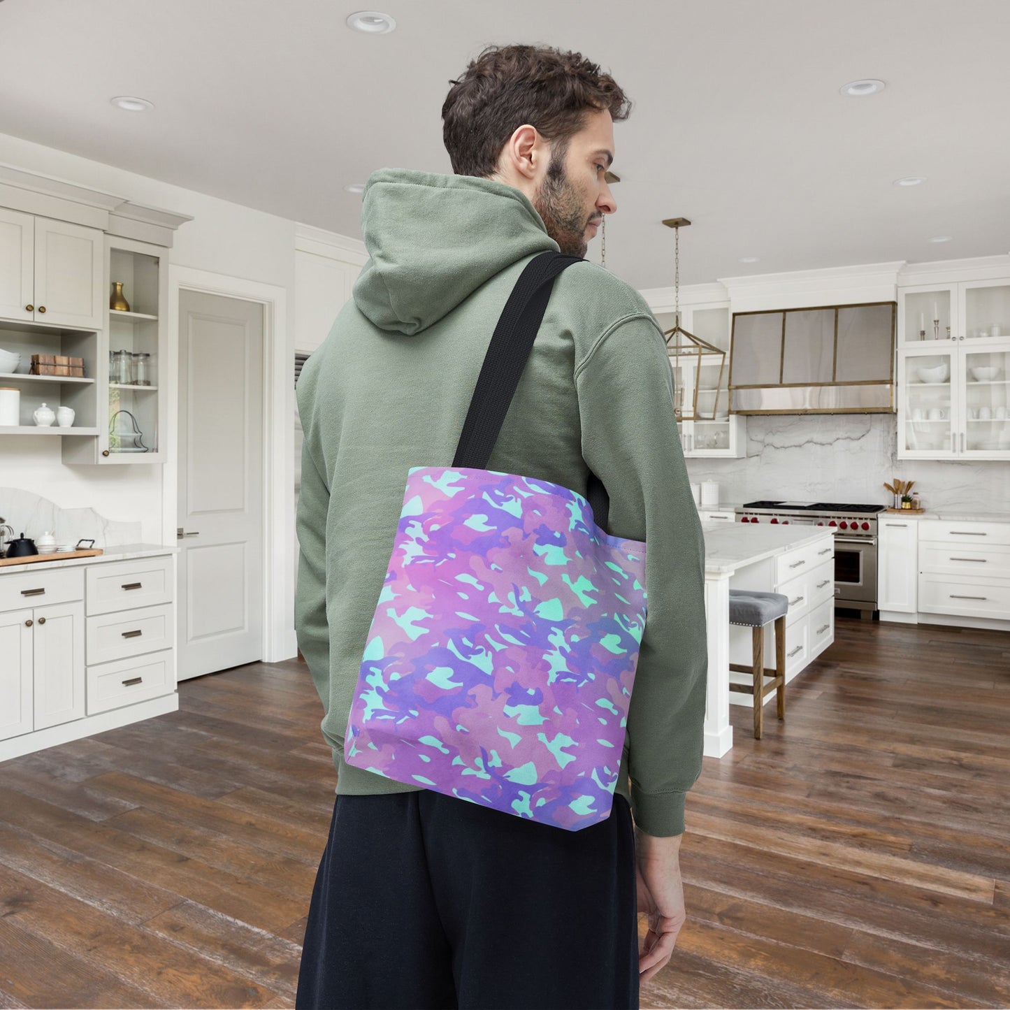 Lavender Mist Camo Canvas Tote Bag