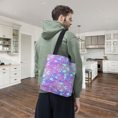 Lavender Mist Camo Canvas Tote Bag