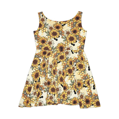 Honeycombs & Sunflowers Women's Skater Dress