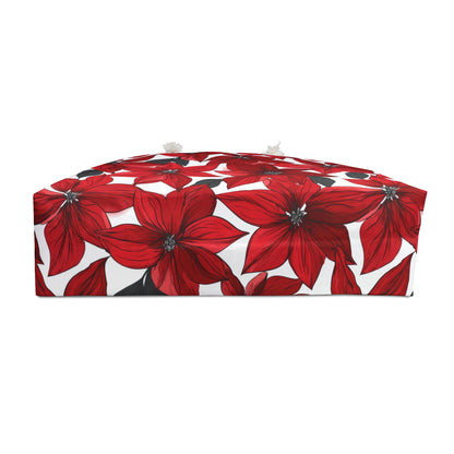 Inked Poinsettias Weekender Bag