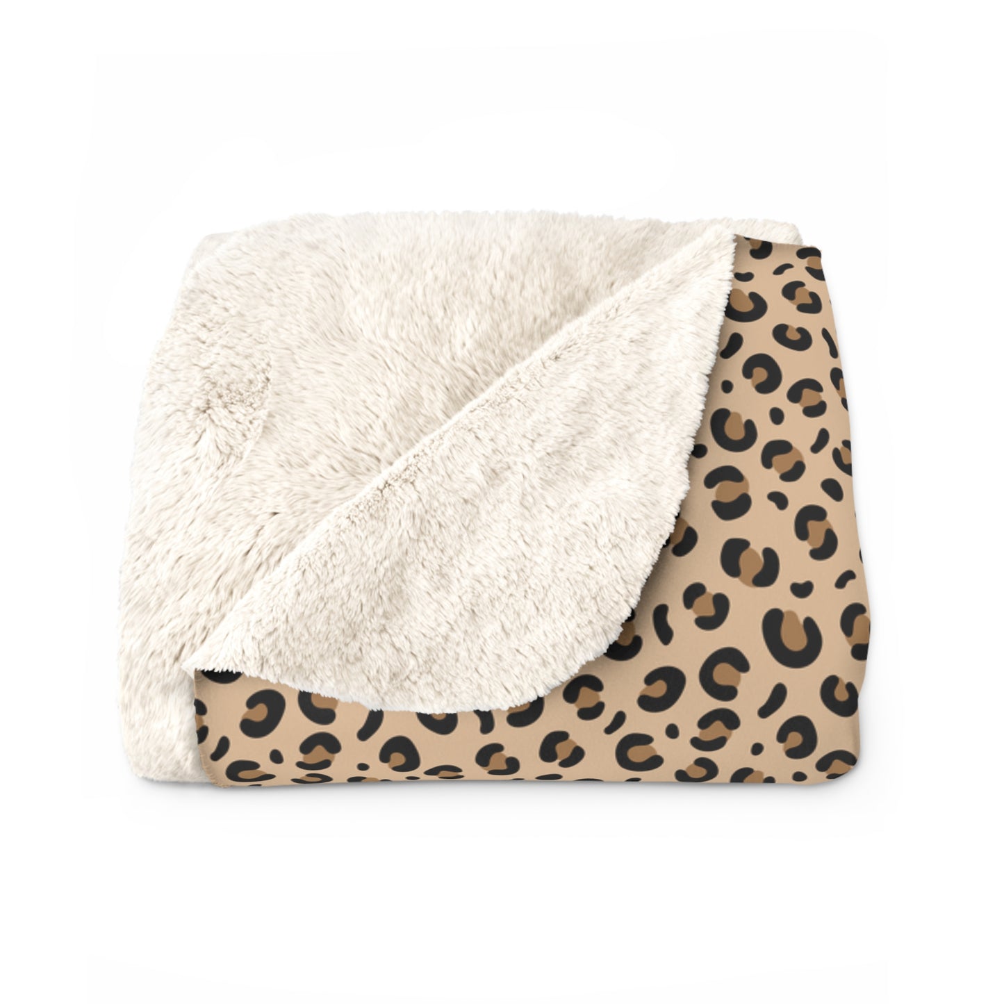 Cheetah Print Sherpa Fleece Blanket