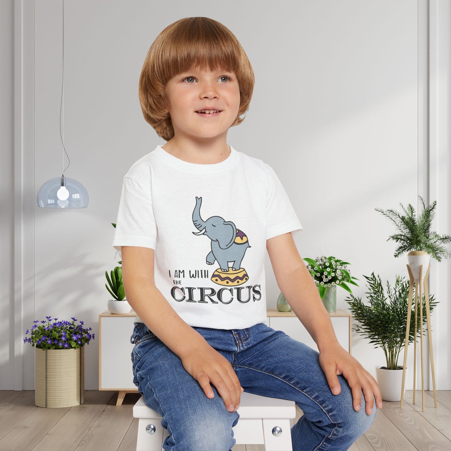 I Am With The Circus (Elephant) Heavy Cotton™ Toddler T-shirt