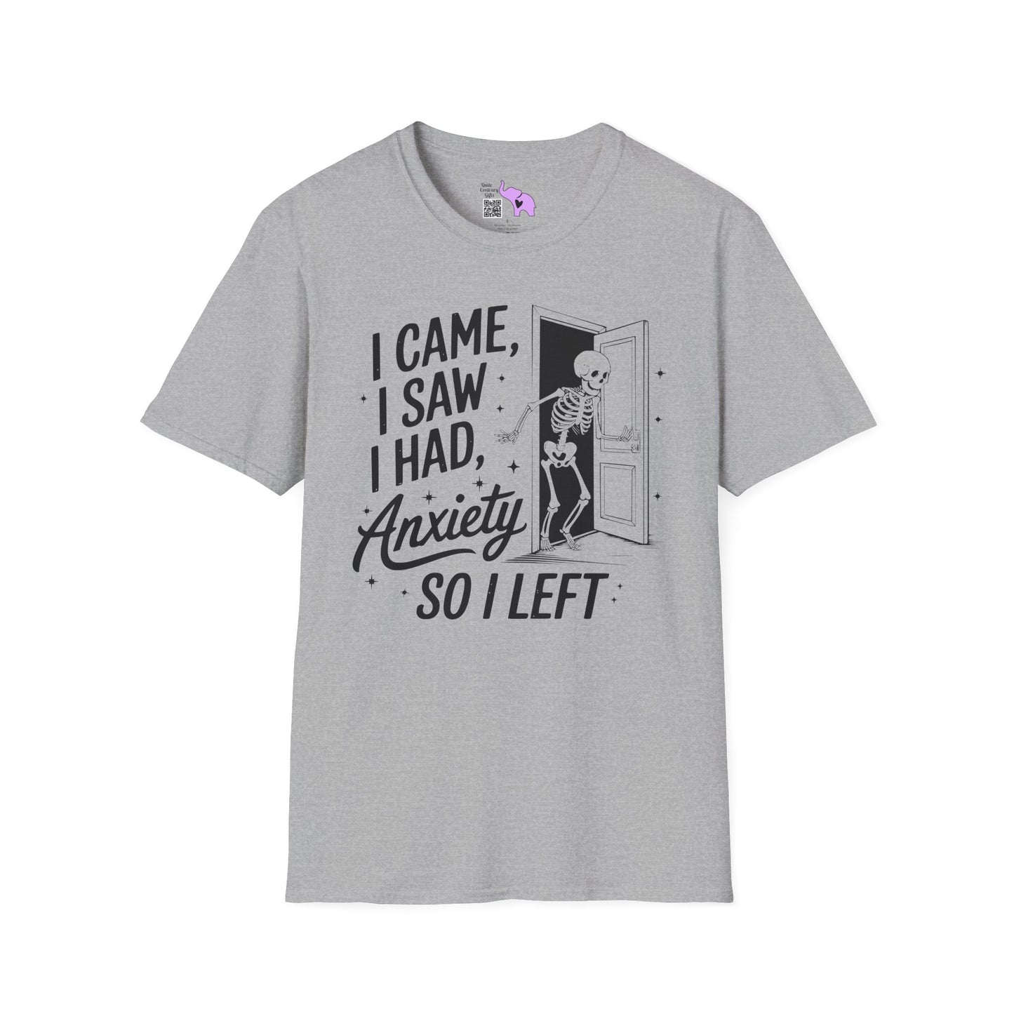 I Came I Saw I Had Anxiety So I Left Adult T-shirt