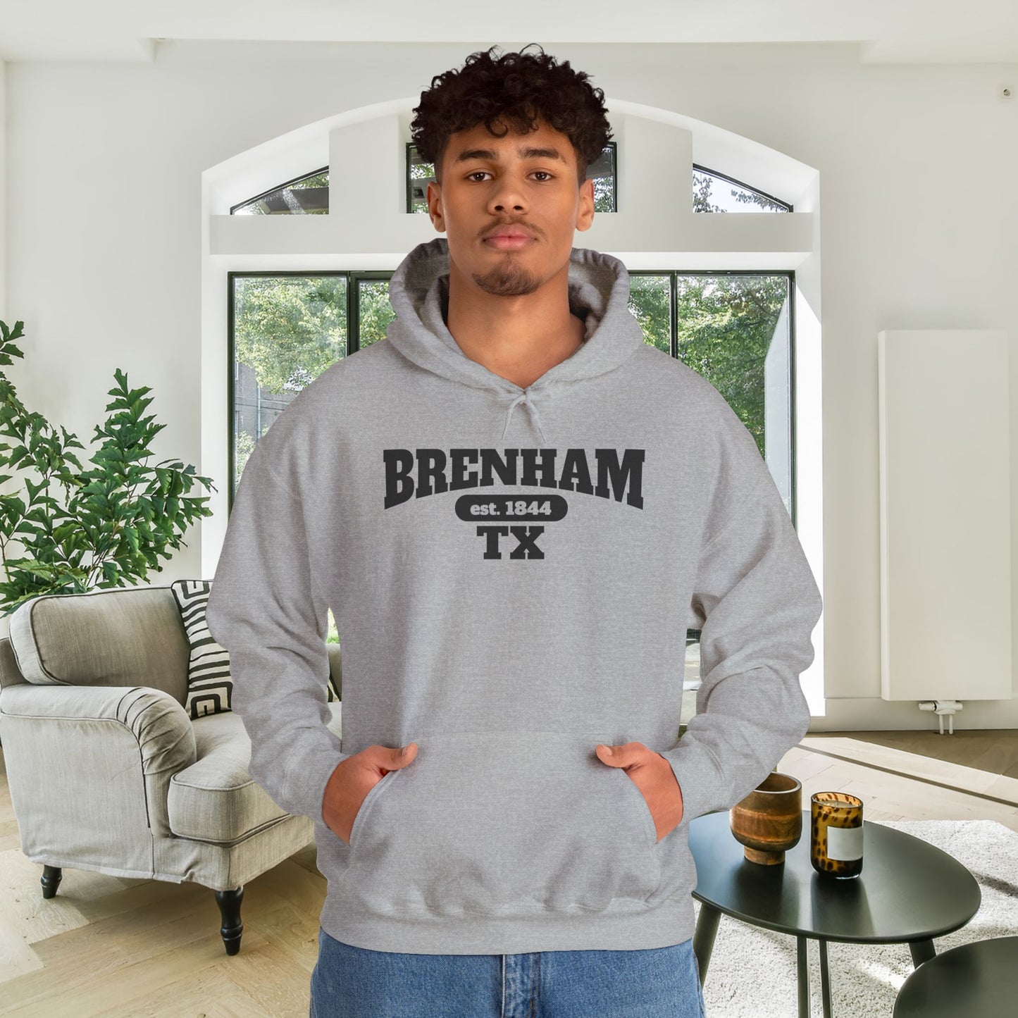 Brenham Tx Est. 1844 Adult Heavy Blend™ Hoodie