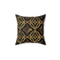 Golden Star Lattice Throw Pillow