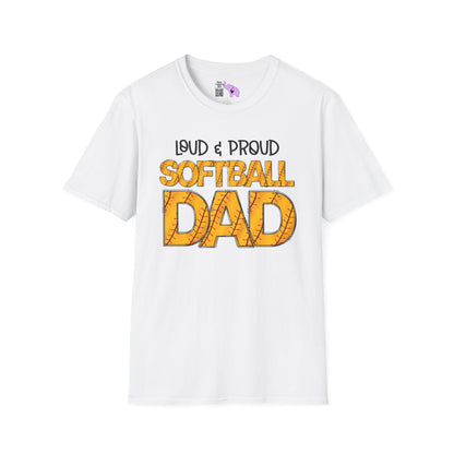 Loud & Proud Softball Dad Adult T-shirt