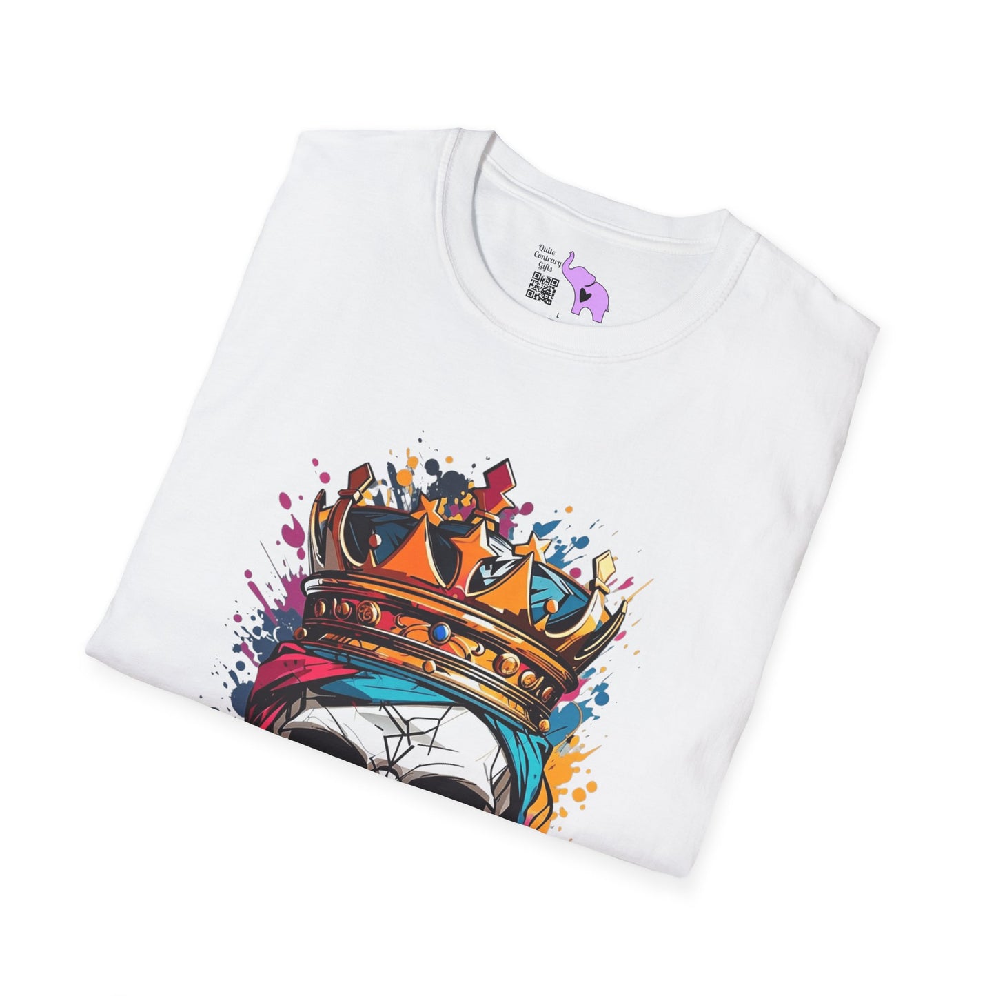Colorful Crowned Skull Adult T-shirt
