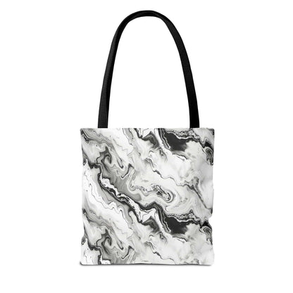 Frost Veil Marble Canvas Tote Bag